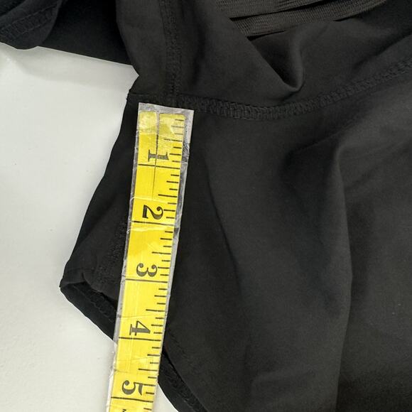 Young LA Shorts Womens Medium Black Lined Pull on Elastic Waist Zip pockets - Picture 10 of 11